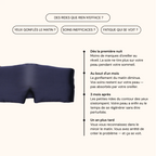 Masque de nuit bandeau 100% pure soie