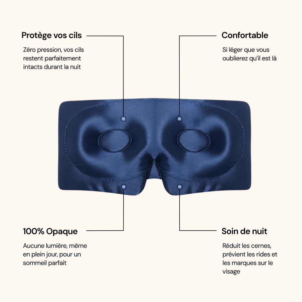 Masque de nuit bandeau 100% pure soie