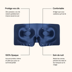 Masque de nuit bandeau 100% pure soie